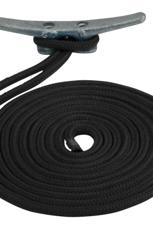 Exclusive Offer Sea-Dog Double Braided Nylon Dock Line - 5/8" x 20 - Black [302116020BK-1]
