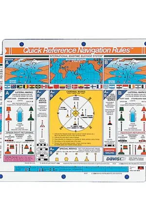 Authentic Davis Quick Reference International Navigation Rules Card [127]