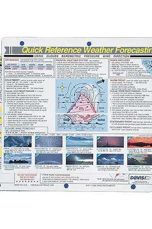 Davis Quick Reference Weather Forecasting Card [131] Best Seller