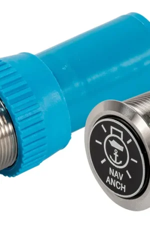 Bluewater 22mm LED Lit Adjustable Breaker Electronic Push Button Switches with Label Options and Plug Reduced Price