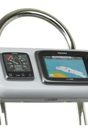 New Arrival NavPod SystemPod Pre-Cut for Raymarine e7/e7D on the right *AND* 1 additional instrument (3.6" hole) on the left for 12" wide guard