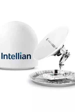Time-Limited Intellian V5-11-U2LW v100NX Ku to Ka Band Convertible Antenna System 103cm (41 in) Reflector X-pol and Co-pol NJRC 16W Extended BUC &