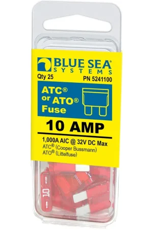 10 amp ATO/ATC Fuse, 25 pack Best Choice