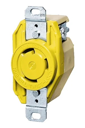 30 Amp 125 Volt Yellow Receptacle Dockside Express Delivery