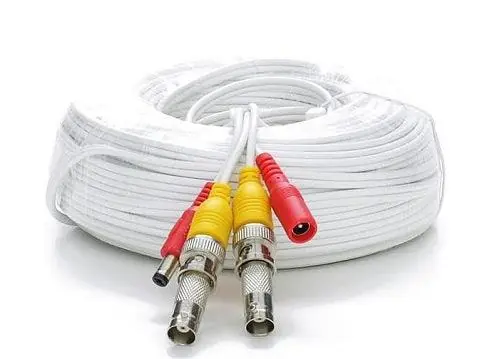 100' Rg59 Siamese Cable Bnc Males And Power Leads Premium