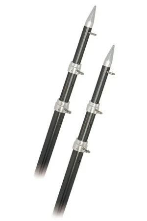 Seasonal Sale Rupp 15' Telescopic Carbon Fiber Outrigger Poles 1.5" - Silver