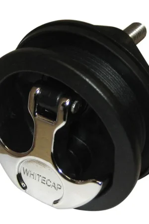 Hot Picks Whitecap T-Handle Latch - Chrome Plated Zamac/Black Nylon - No Lock - Freshwater Use Only