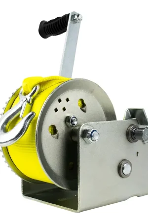 Big Sale Powerwinch Utility Series Winch 3,200lb, 2 Speed, 11" Crank Arm - Zinc