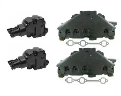 (14 Degree) Dry Joint OEM MerCruiser 4.3 V6 Exhaust Manifold and Riser Kit 864612T01 864591T02 Hot Deal